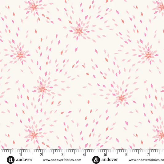 Dandelion Soft Pink - Memories  Unfold by Andover Fabrics