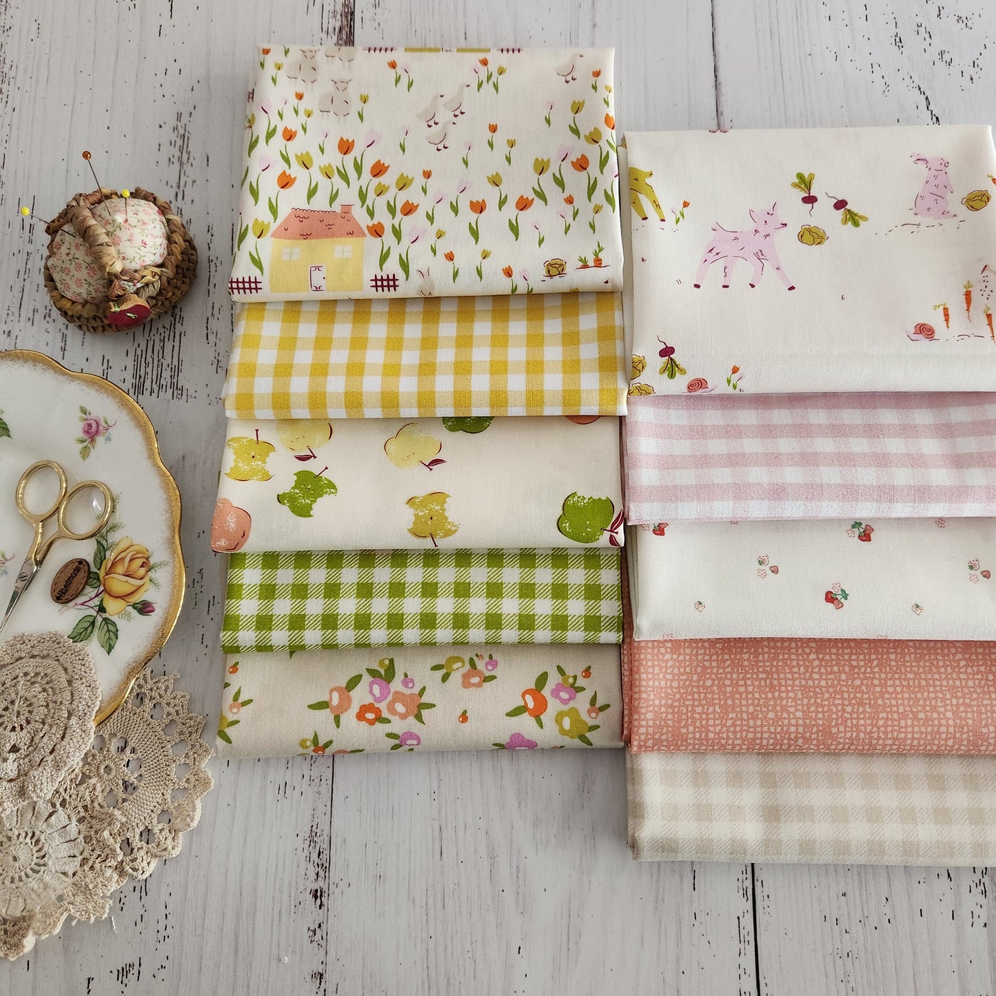 Cottage and Gingham - Curated 10 Fat Quarter Bundle