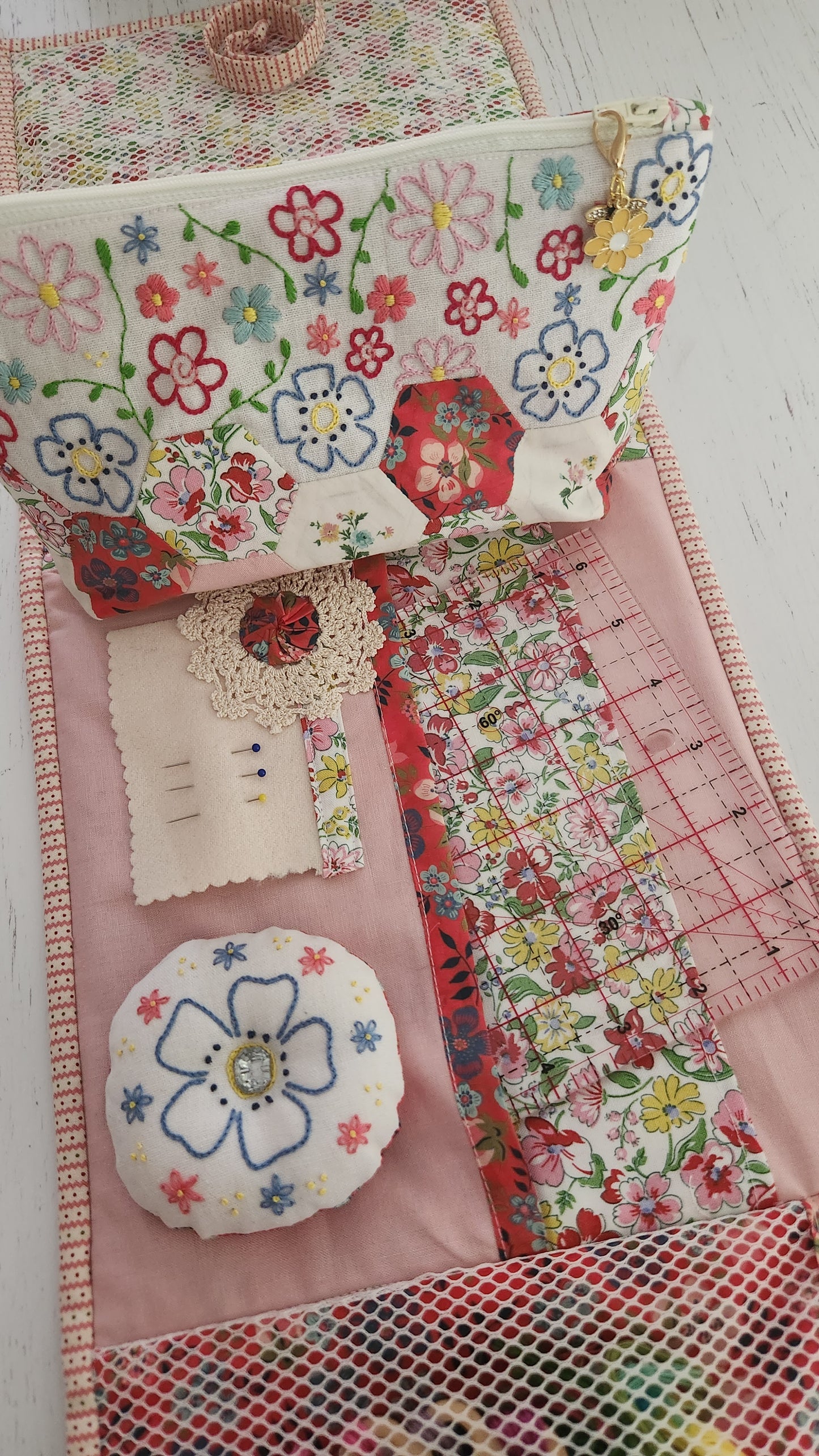 Take Me There - Project Folder with Pre-printed Linen  by Lilabelle Lane Creations