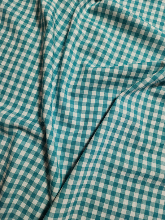 Teal  1/4" - Yarn Dyed Japanese Gingham