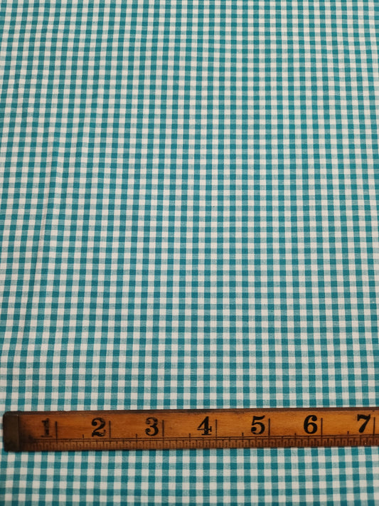 Teal  1/8" - Yarn Dyed Japanese Gingham
