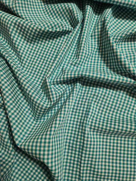 Teal  1/8" - Yarn Dyed Japanese Gingham