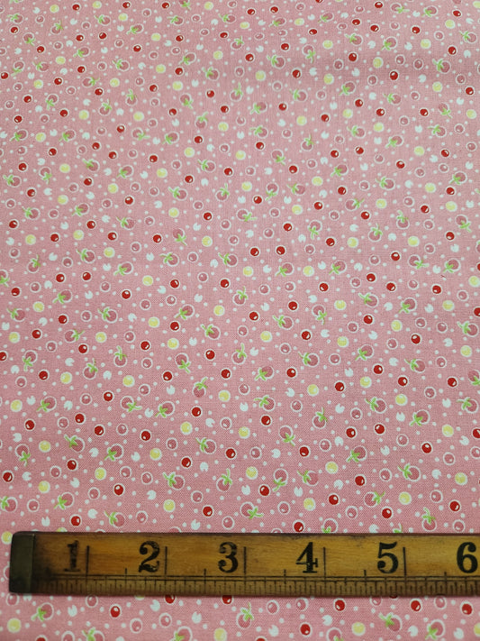 Berries on Pink - Japanese Cotton Printed Shirting
