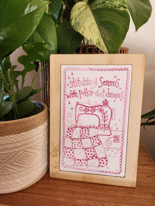 Stitching Seams Embroidery **  KIT ** with FRAME