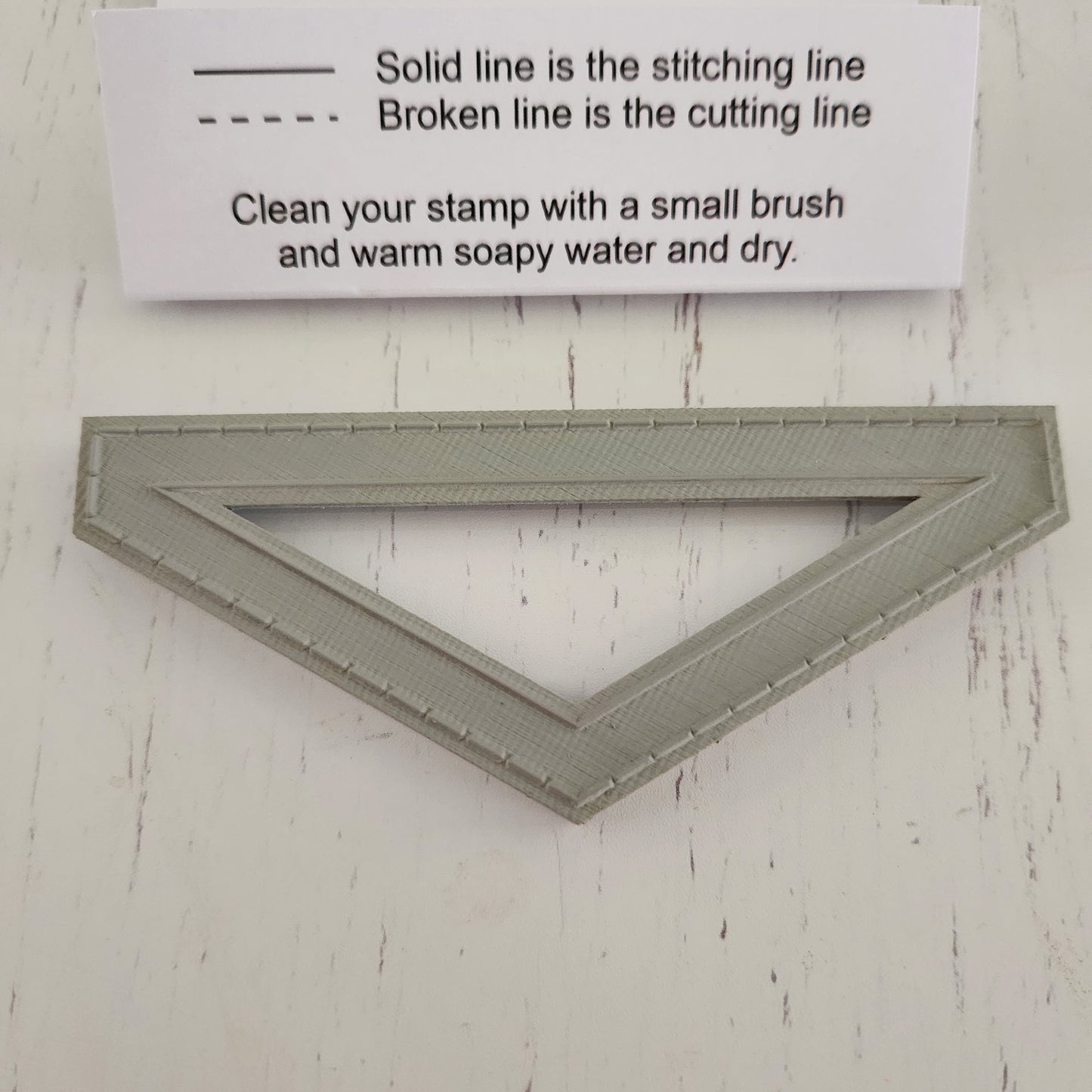 2" Half Six Point Diamond / Patchwork Stamp