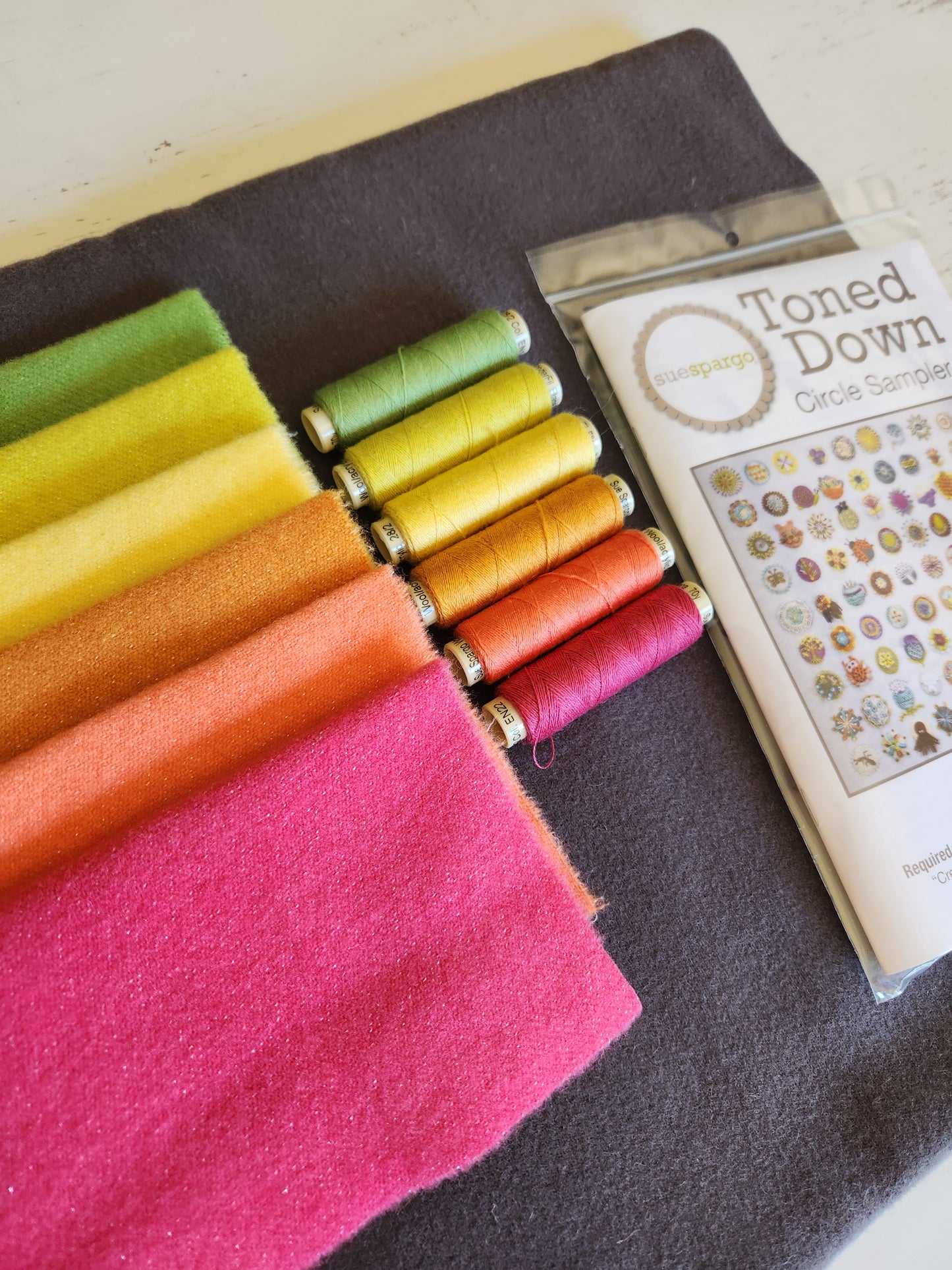 Toned Down Circle Sampler by Sue Spargo - Starter Kit