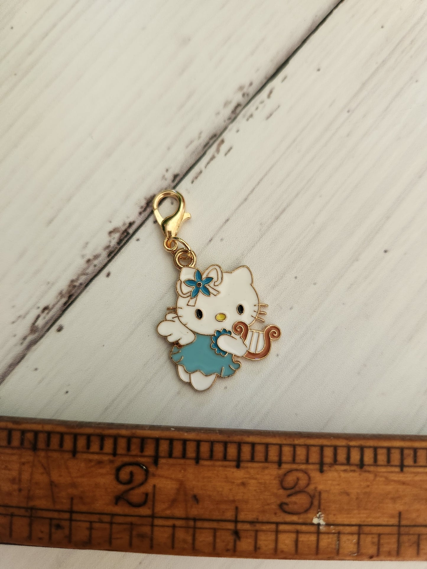 Cute Angel Kitty - Zipper Charm