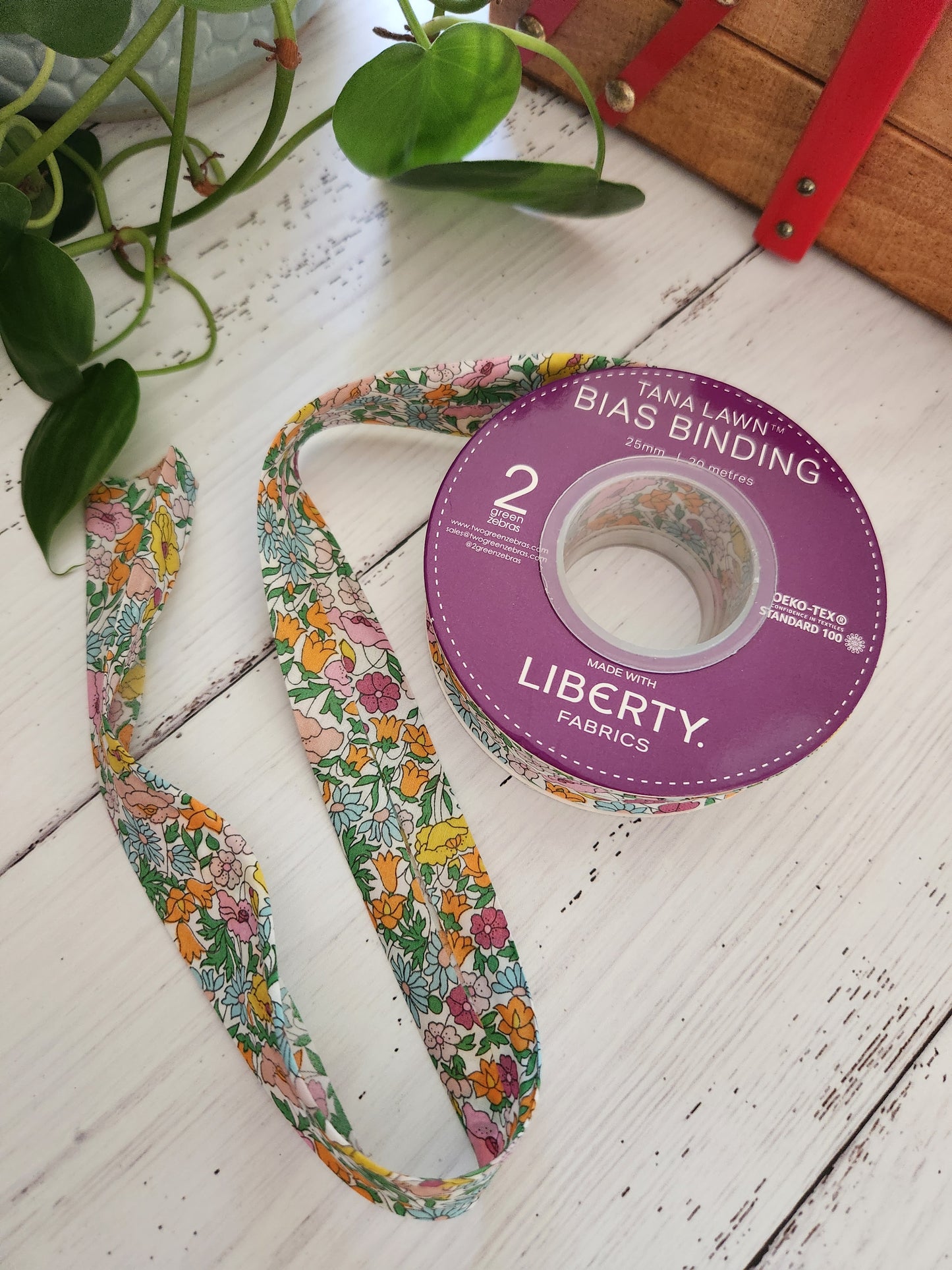 Liberty Tana Lawn Bias Binding - Poppy Forest A