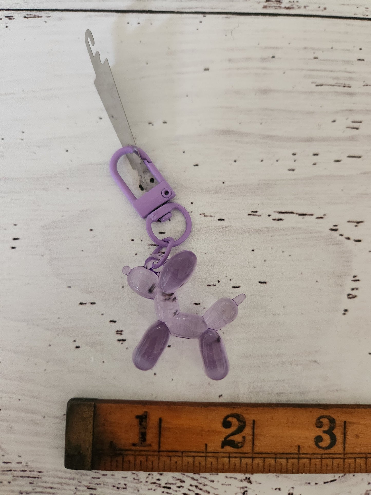 Balloon Dog Zipper Charm with Needle Threader - Six Colours Available
