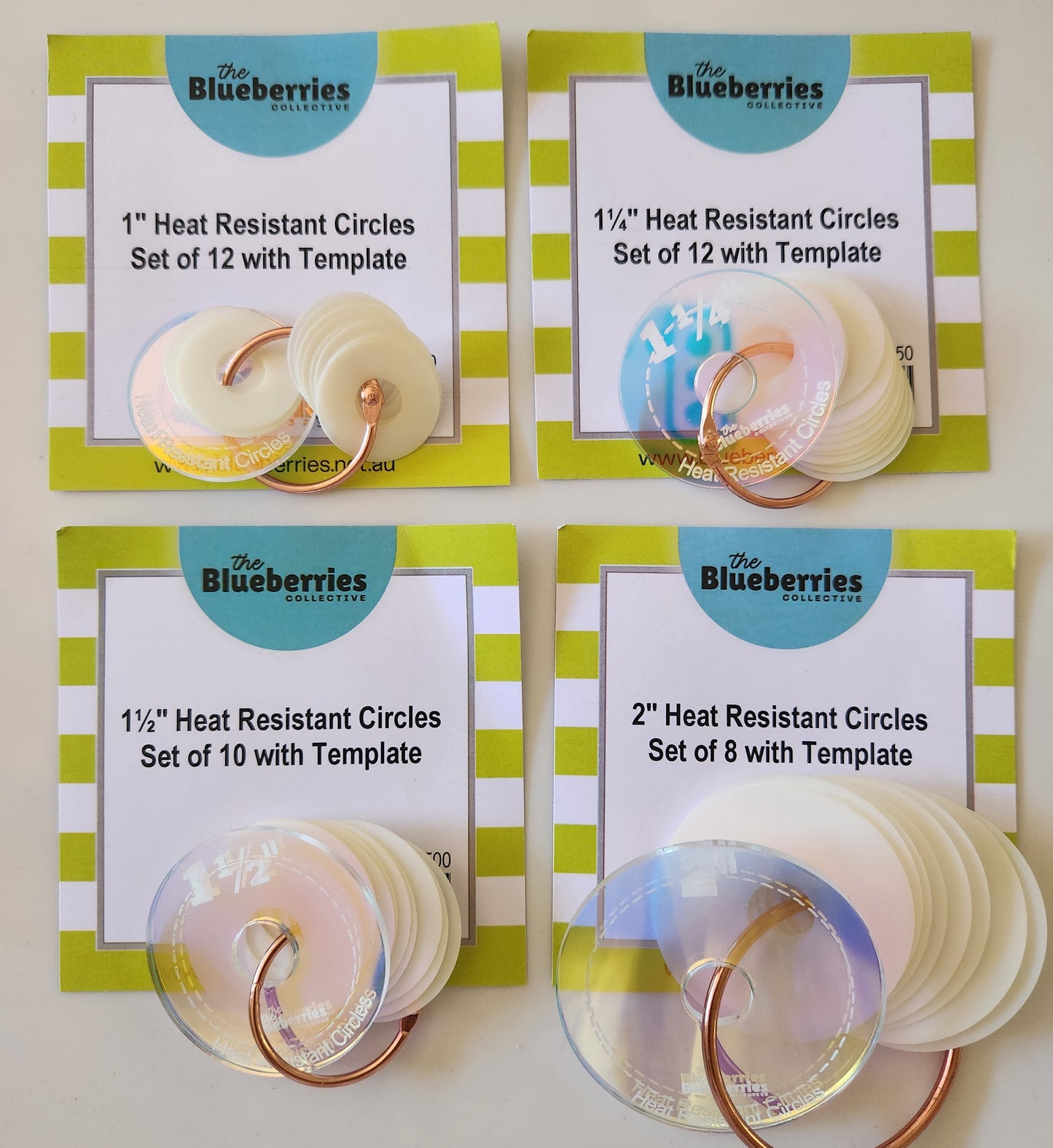 Heat Resistant Circles - 2" 1.5" 1.25" and 1" Packs Available