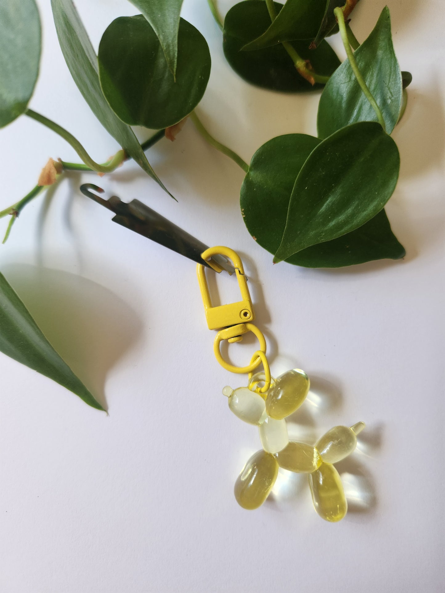 Balloon Dog Zipper Charm with Needle Threader - Six Colours Available