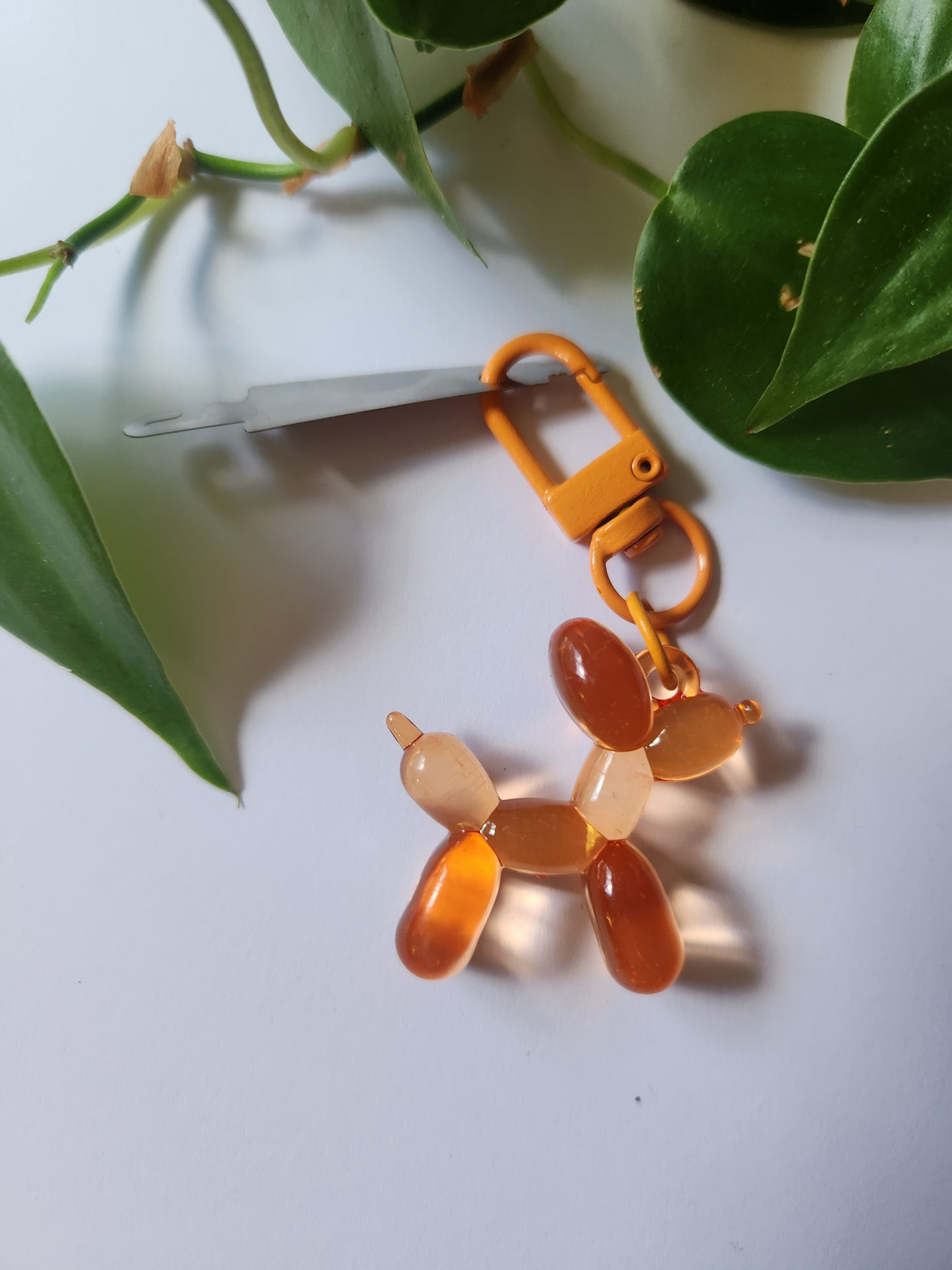 Balloon Dog Zipper Charm with Needle Threader - Six Colours Available