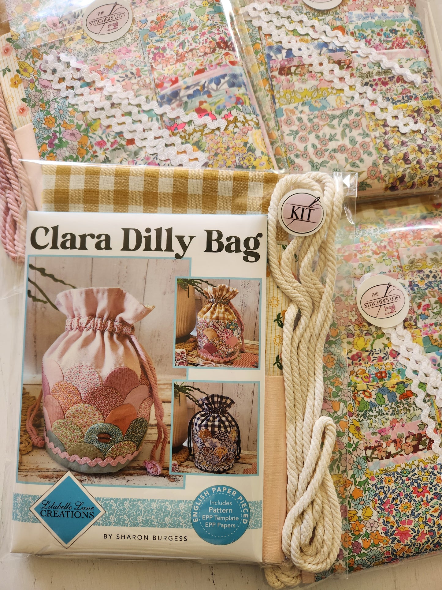 Clara Dilly Bag **LIBERTY Fabric KIT** by Lilabelle Lane Creations