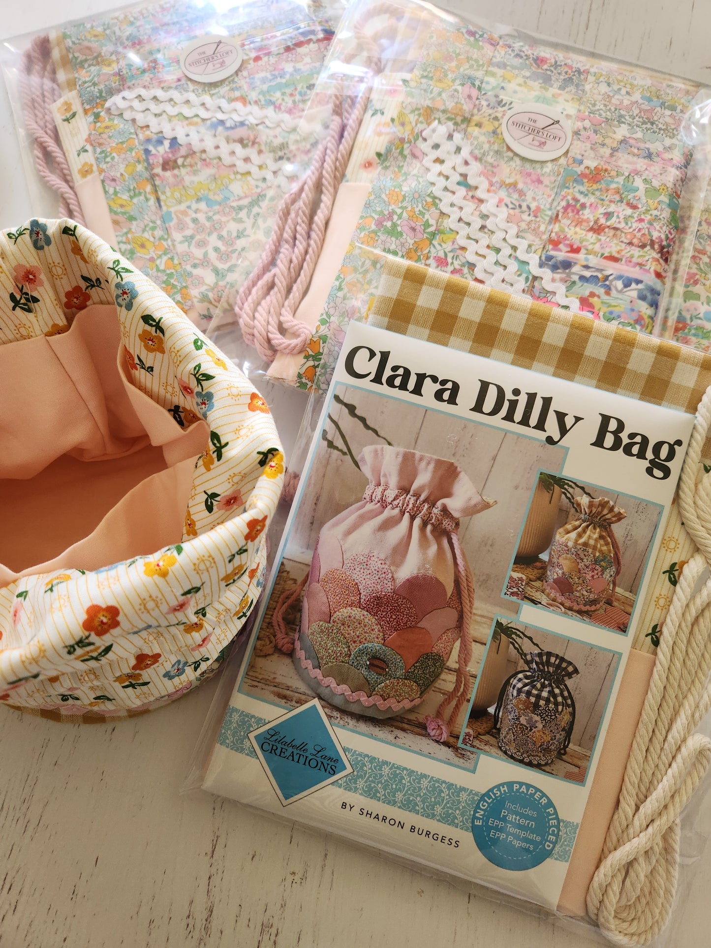 Clara Dilly Bag **LIBERTY Fabric KIT** by Lilabelle Lane Creations