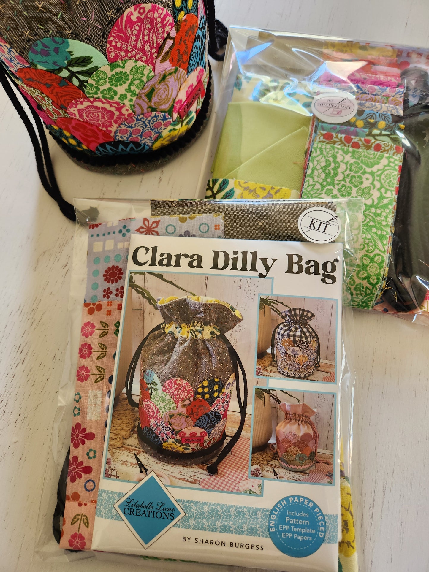 Clara Dilly Bag **Bold AMH Fabric KIT** by Lilabelle Lane Creations