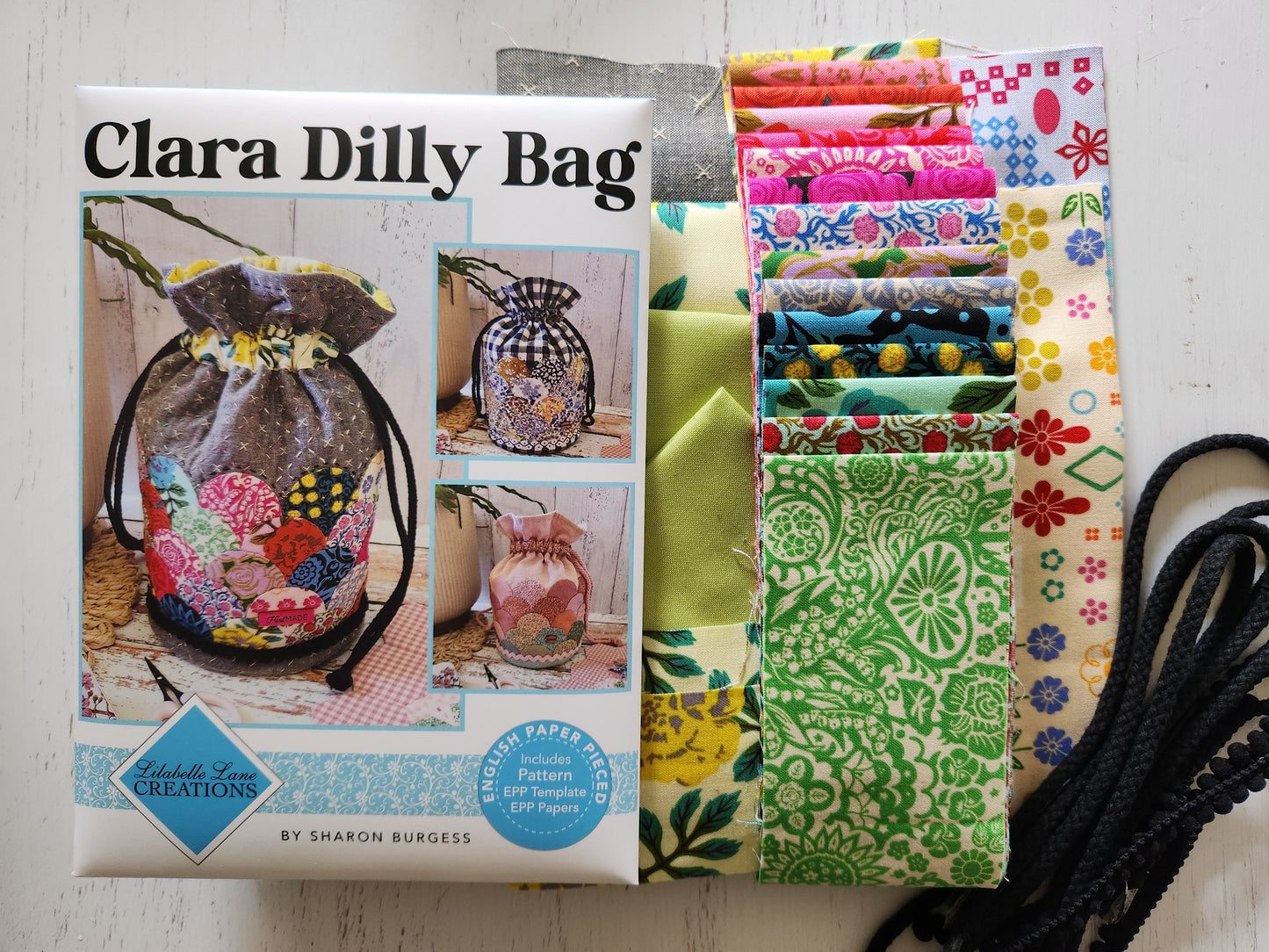 Clara Dilly Bag **Bold AMH Fabric KIT** by Lilabelle Lane Creations