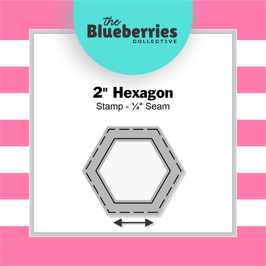 2" Hexagon Stamp / Patchwork Stamp