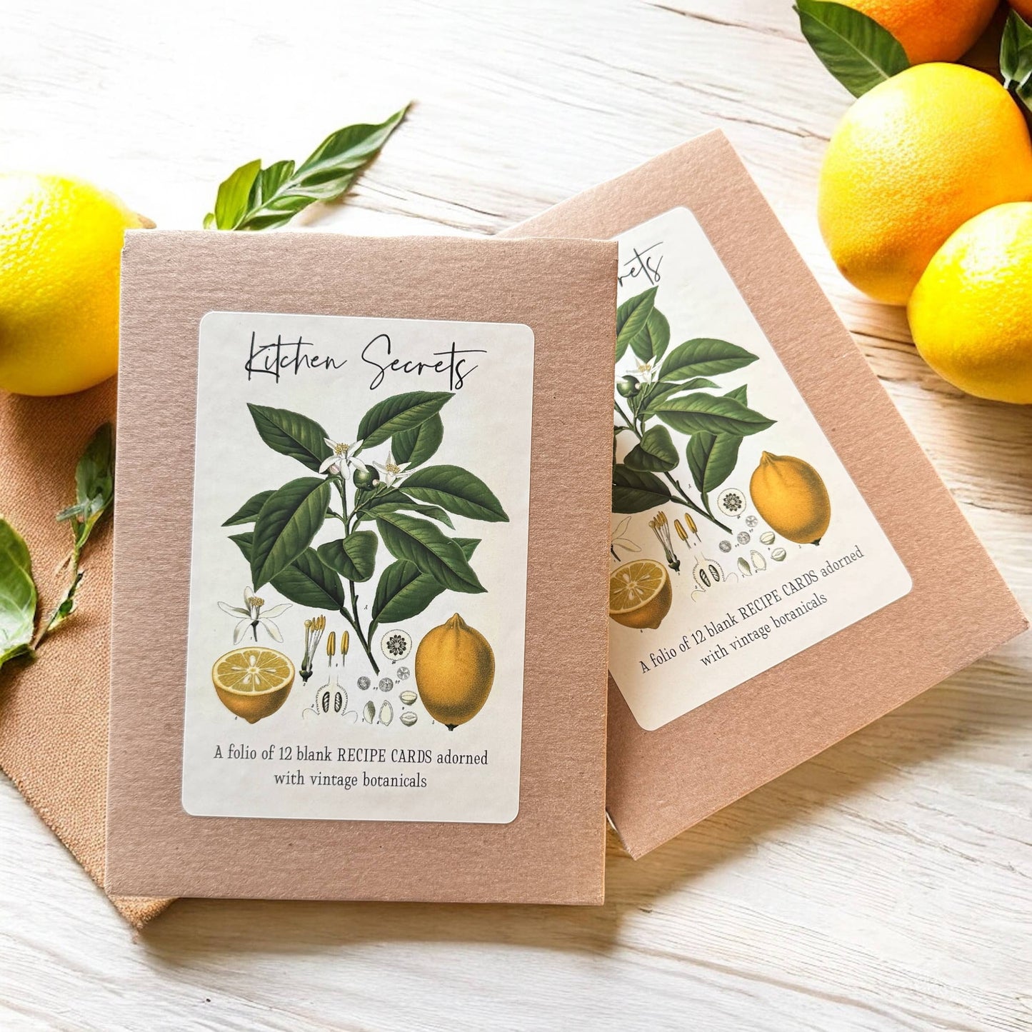 Firefly Notes - Botanical Recipe Card Set - 12 Cards + Banana Bread Recipe