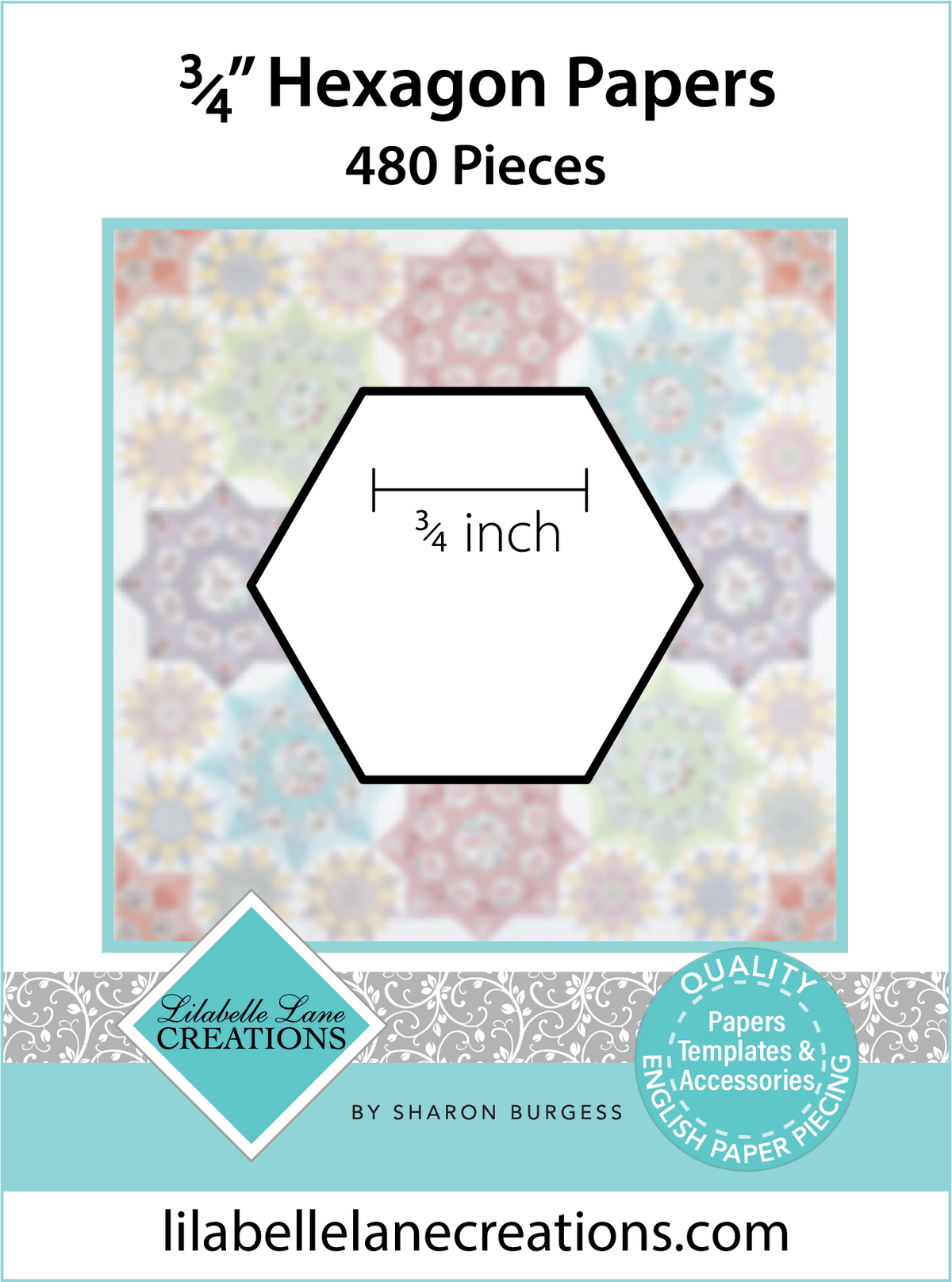 3/4" Hexagon Papers - Pack of 480