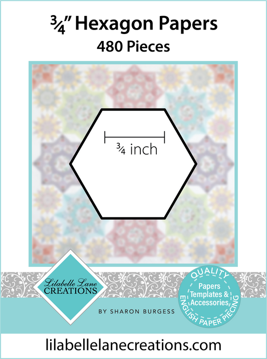 3/4" Hexagon Papers - Pack of 480