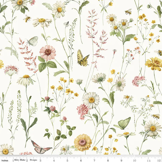 Wildflowers in Cloud - Love Me More by Riley Blake Fabrics