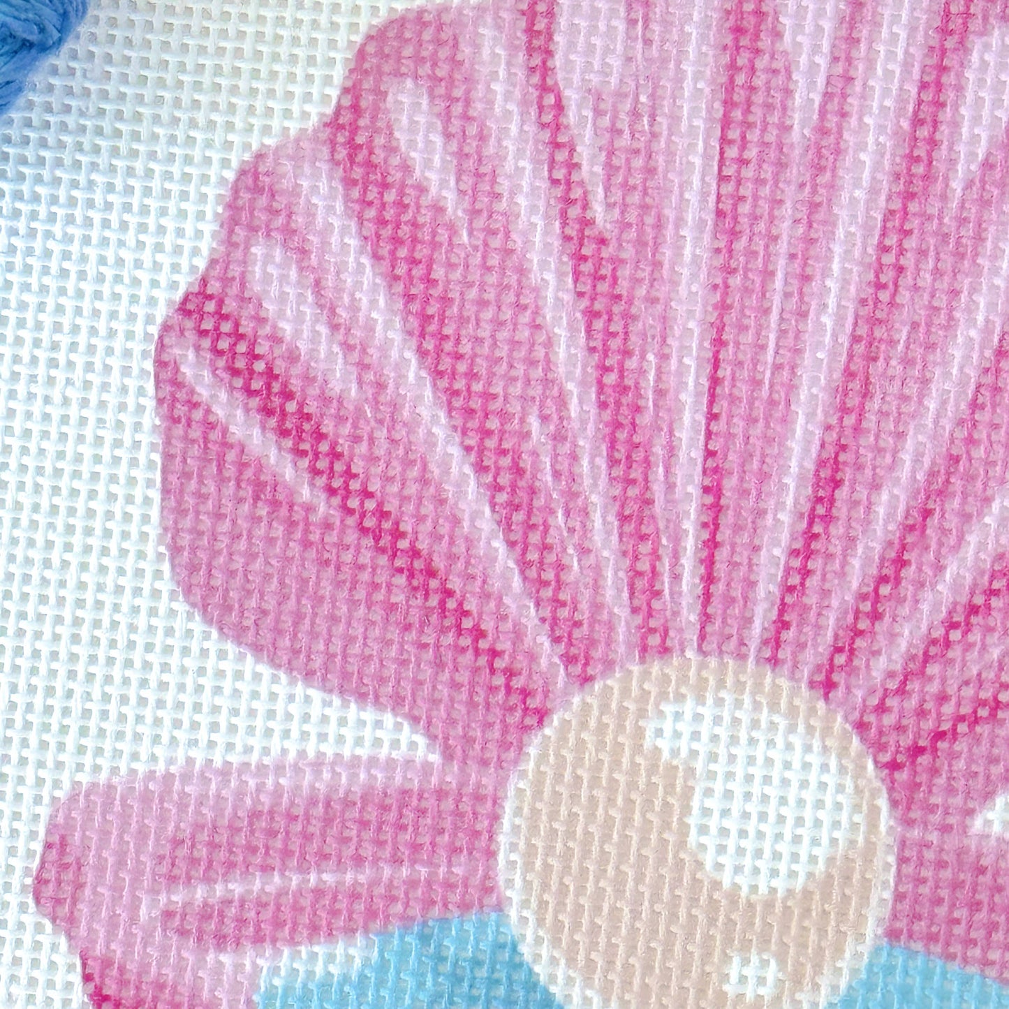 Pink Pearl Shell - Needlepoint Canvas - Artisan Printed - 18 Mesh