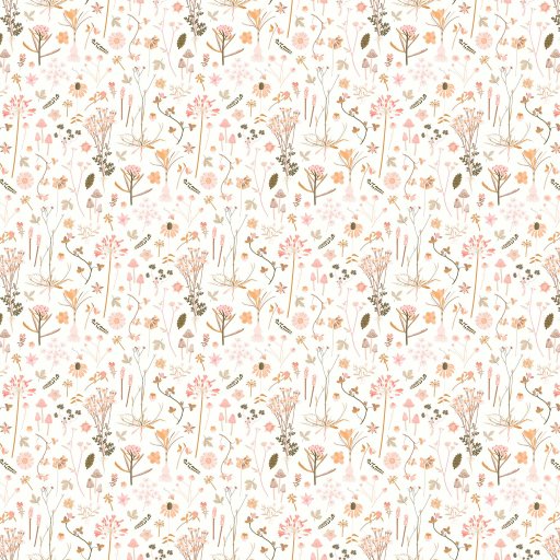 Botanical Print White- The Botanist by FIGO Fabrics