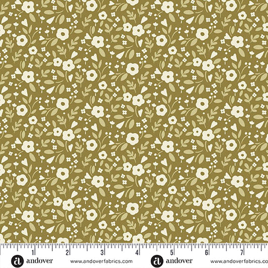Little Darling in Olive Green - A Woodsy Cottage by Andover Fabrics