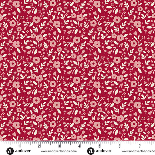 Little darling in Amaranth - A Woodsy Cottage by Andover Fabrics