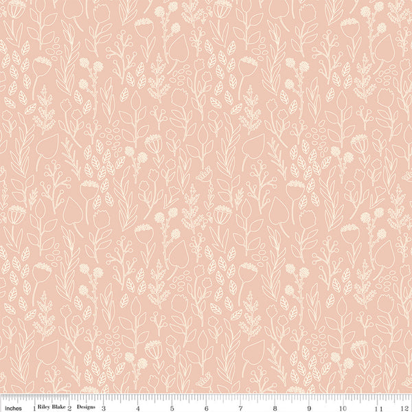 Outlines in Blush- Blush 'n Butterscotch by Riley Blake Fabrics – The ...