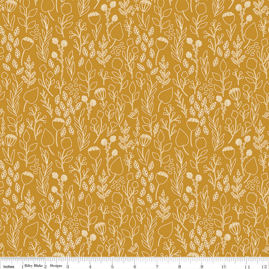 Outlines in Butterscotch - Blush 'n Butterscotch by Riley Blake Fabrics