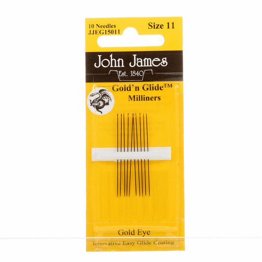 John James Gold'n Glide Milliner - Size 11 Needles