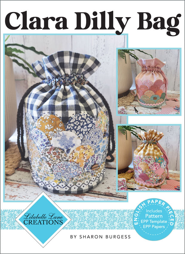 Clara Dilly Bag by Lilabelle Lane Creations WITH Template and EPP Papers