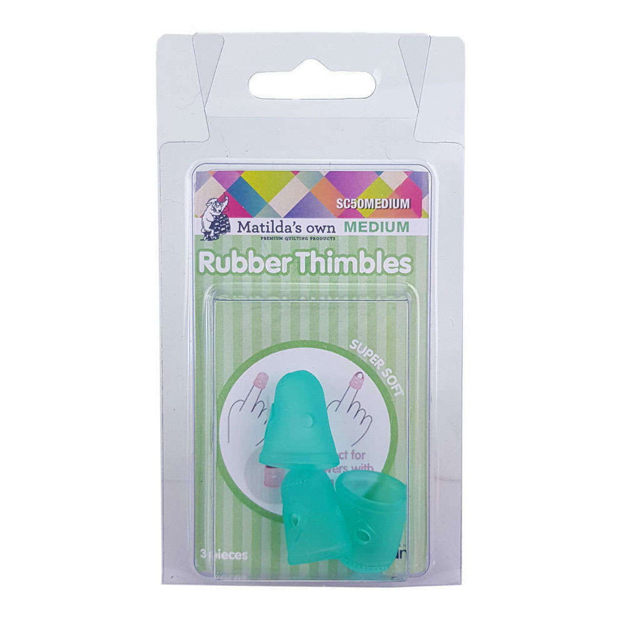 Matildas Own Rubber Thimble MEDIUM 3 Pack