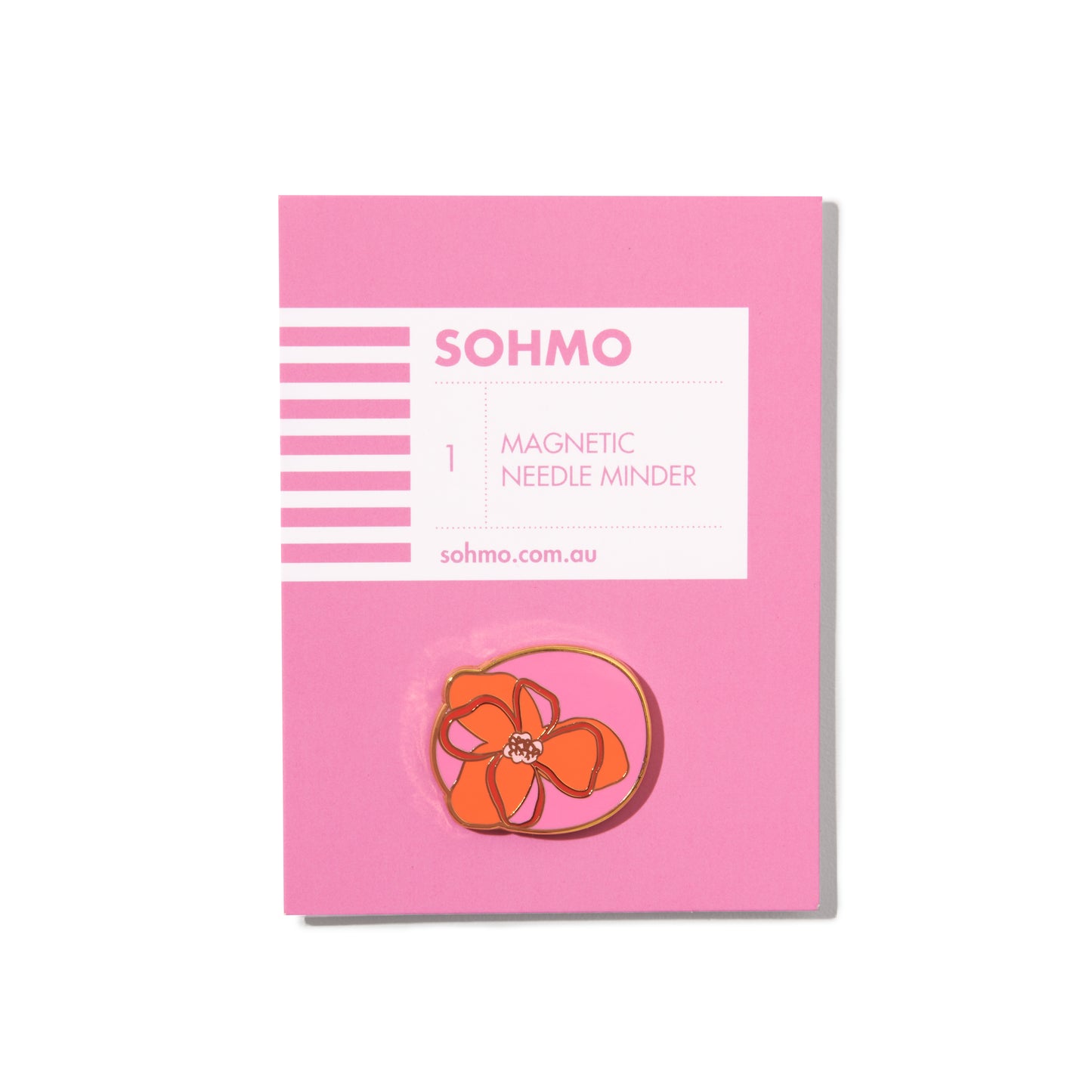 Abstract Flowers (Orange) Magnetic Needle Minder - SOHMO