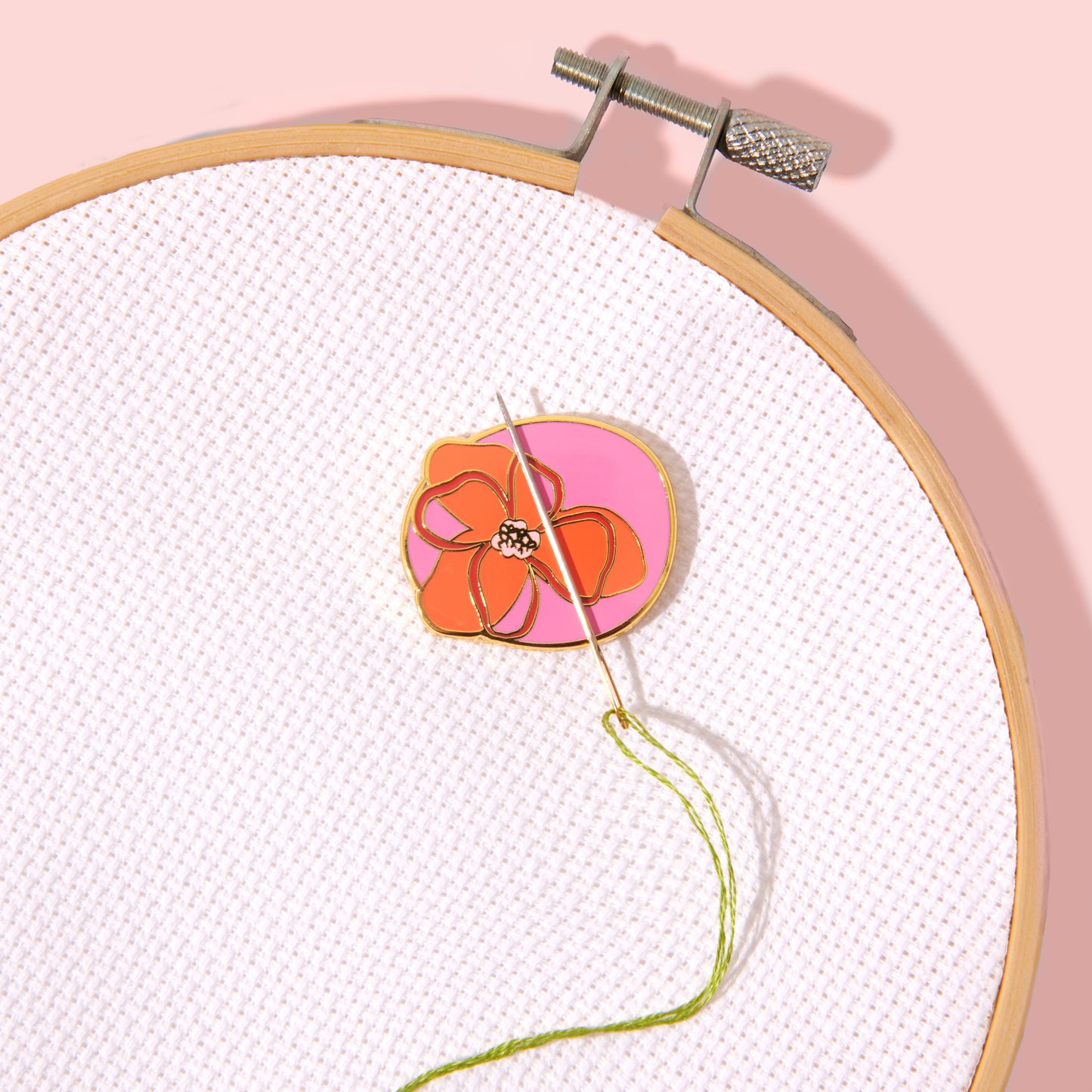 Abstract Flowers (Orange) Magnetic Needle Minder - SOHMO