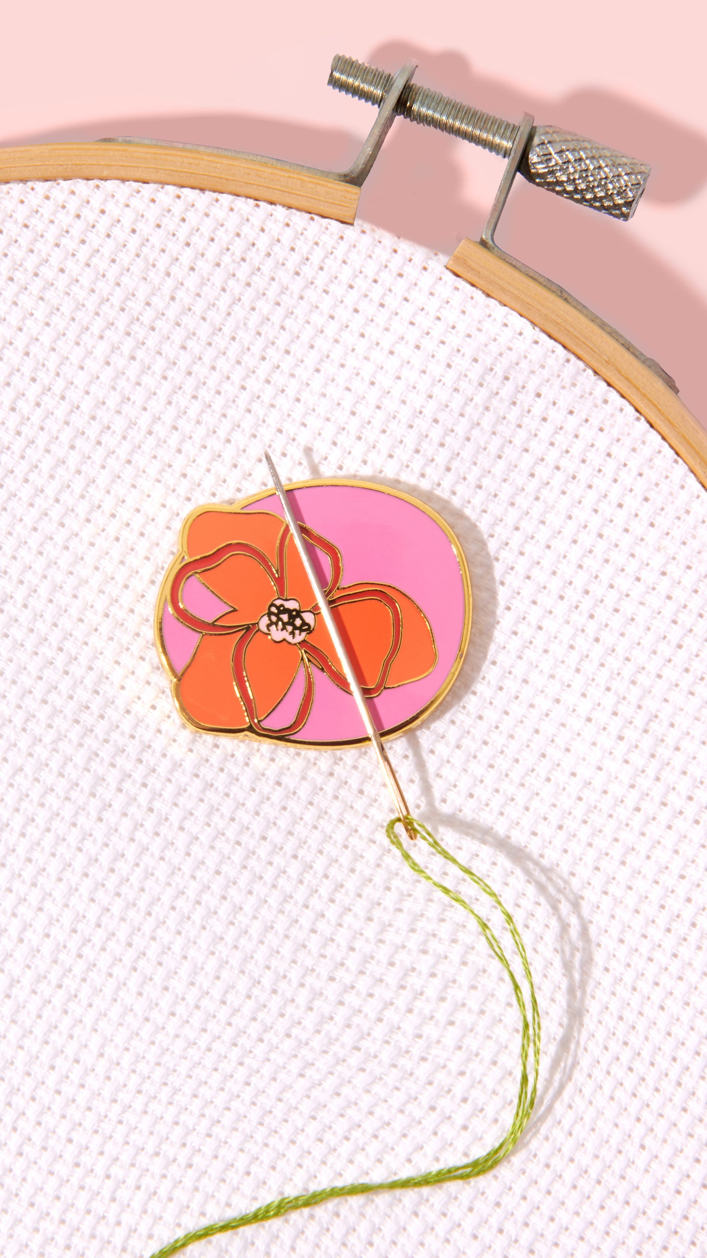 Abstract Flowers (Orange) Magnetic Needle Minder - SOHMO