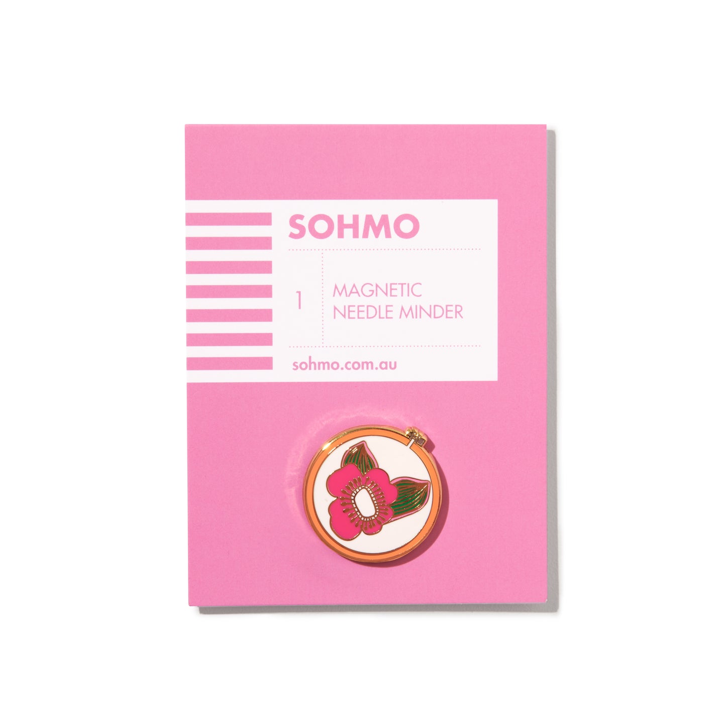 Embroidery Hoop (Pink) Magnetic Needle Minder - SOHMO