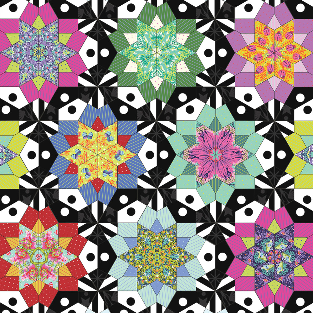 Galaxy Quilt by Lilabelle Lane Creations -English Paper Piecing PDF Pattern with SVG Download for Brother Scan N Cut or Cricut Machines