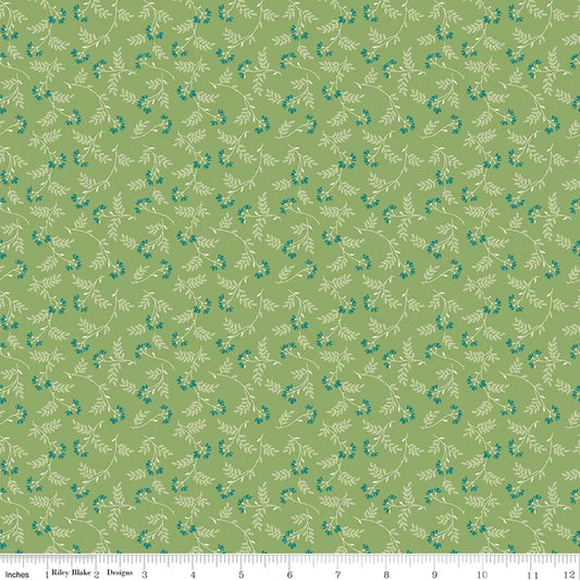 Piece and Plenty Vine Basil by Lori Holt for  Riley Blake Fabrics