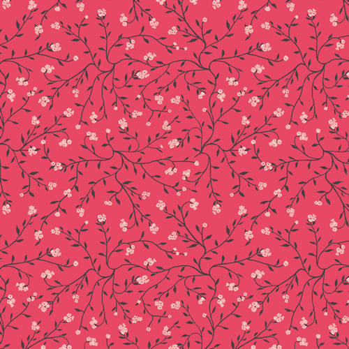 Dancing Florets Rouge - Plentiful by Art Gallery Fabrics