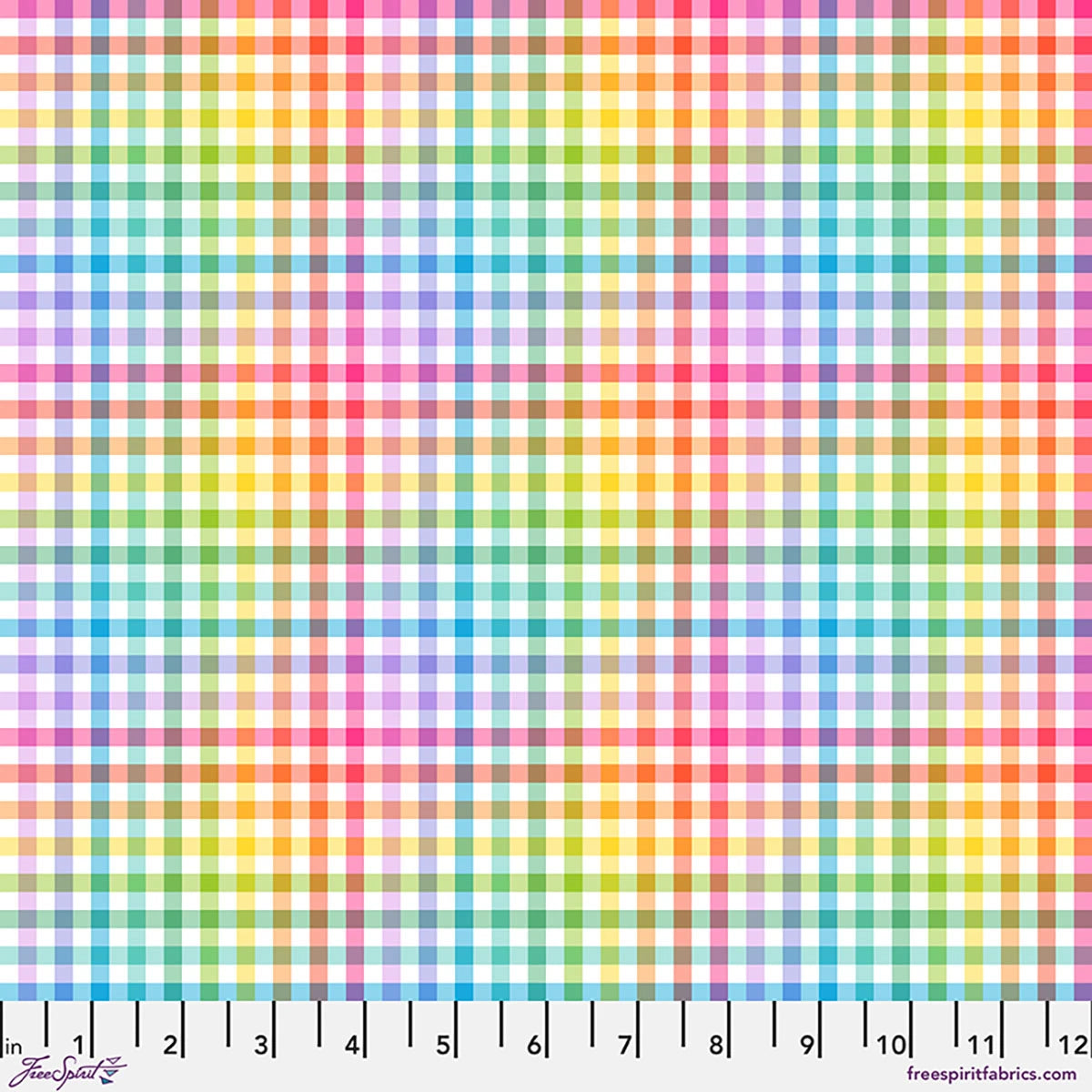 Rainbow Gingham - White - Love Under the Stars