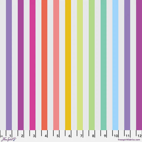 Tula Pink Graywork True Colours Disco Stripe- Whisper