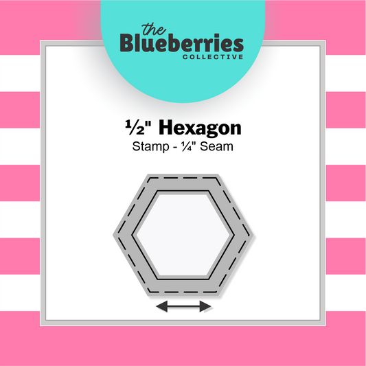 1/2" Hexagon Stamp / Patchwork Stamp