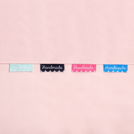 SOHMO -  Sew In Labels - Handmade Script Scallop (End Fold)