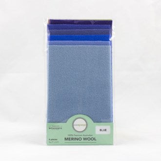 Sue Spargo Merino Wool - Fabric Pack BLUE