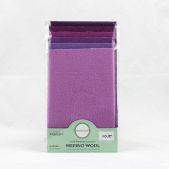 Sue Spargo Merino Wool - Fabric Pack VIOLET