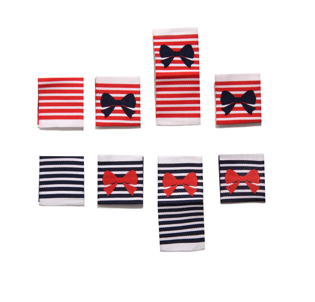 SOHMO -  Sew In Labels - Stripe Bows