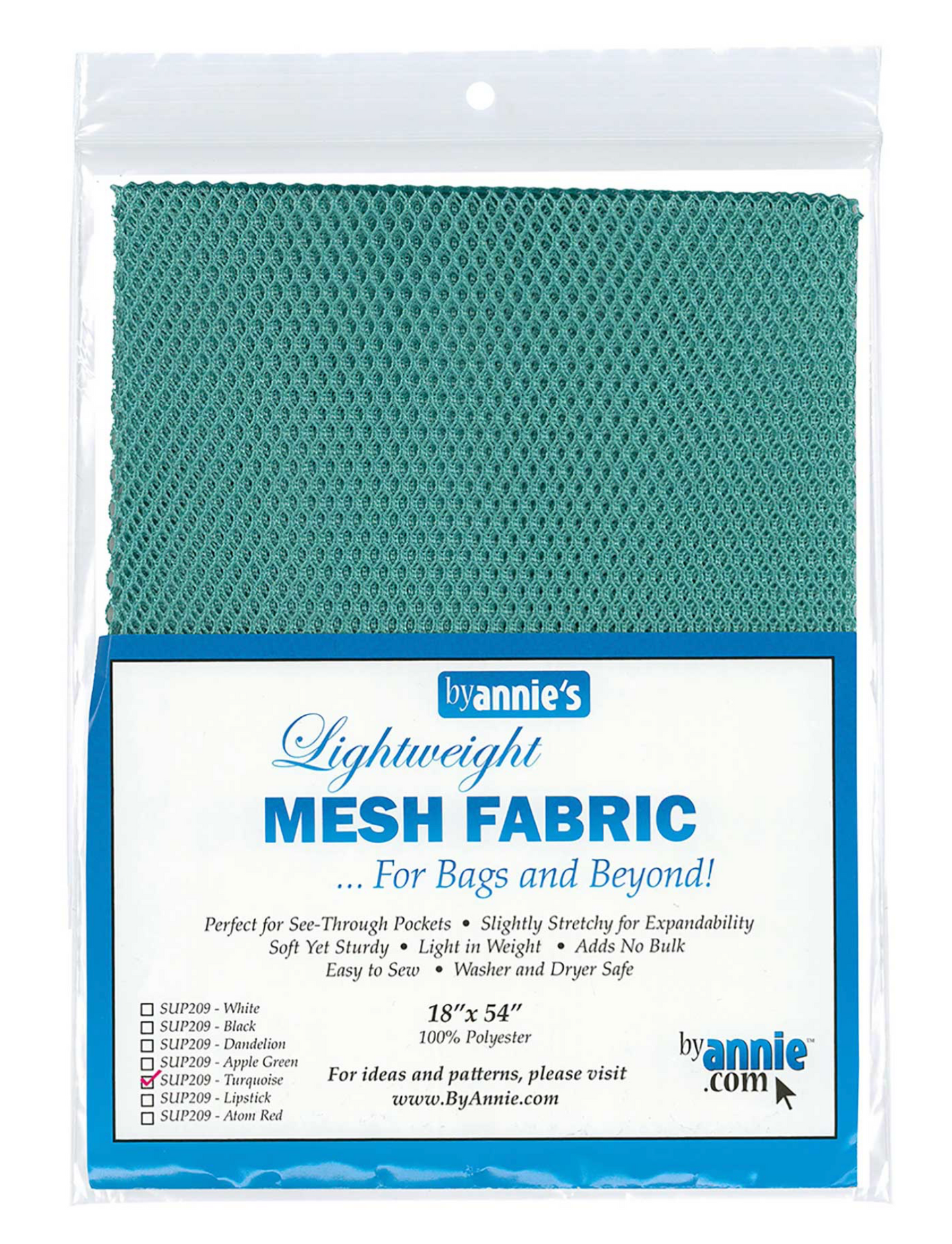 byAnnie's Lightweight Mesh Fabric - Turquoise