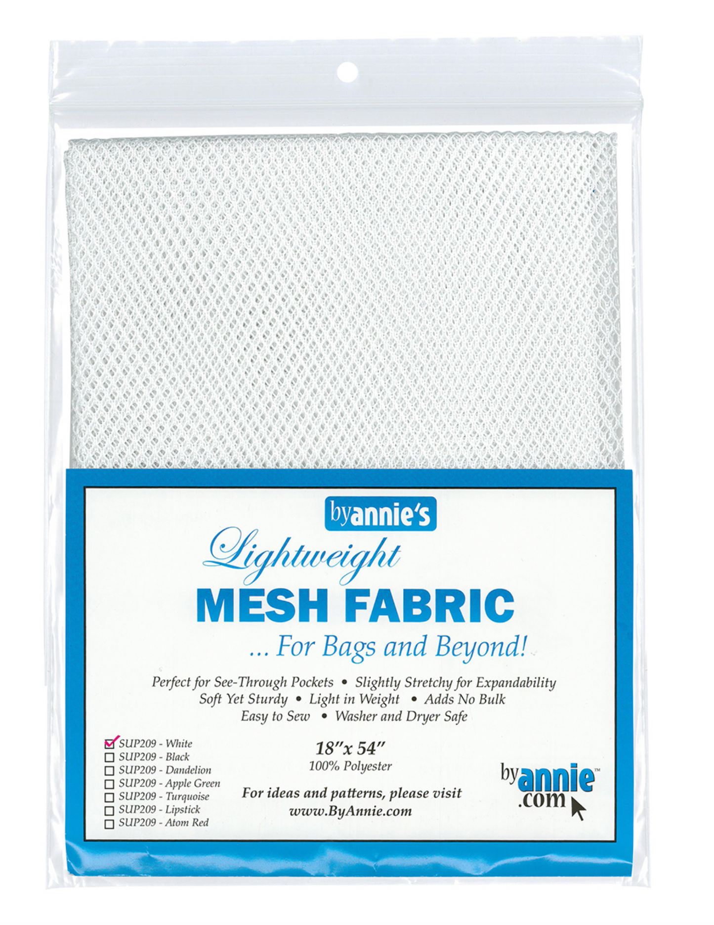 byAnnie's Lightweight Mesh Fabric - White